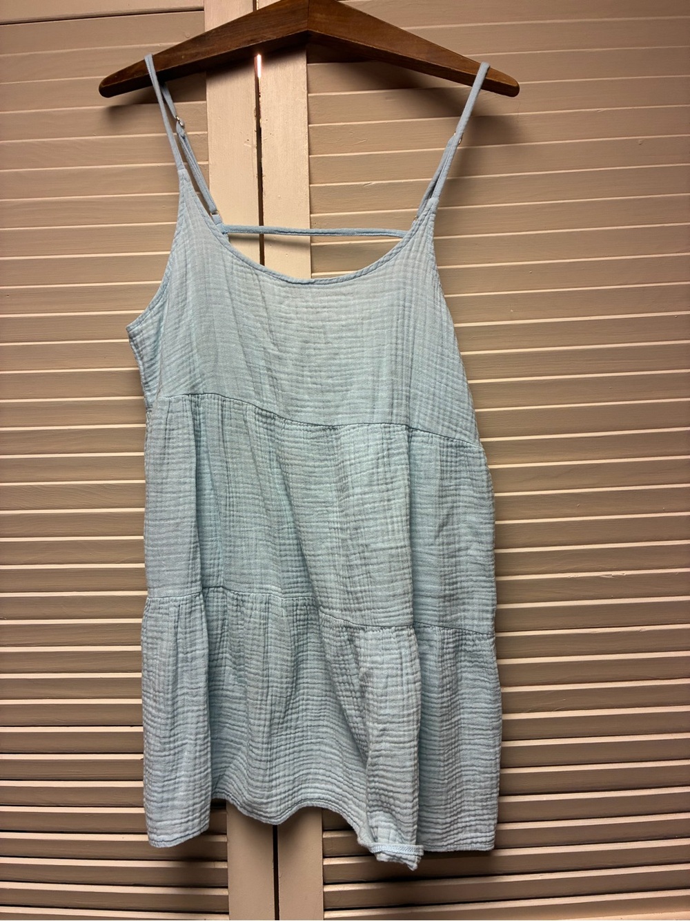 wild fable Light Blue Gauze Tiered Camisole Dress